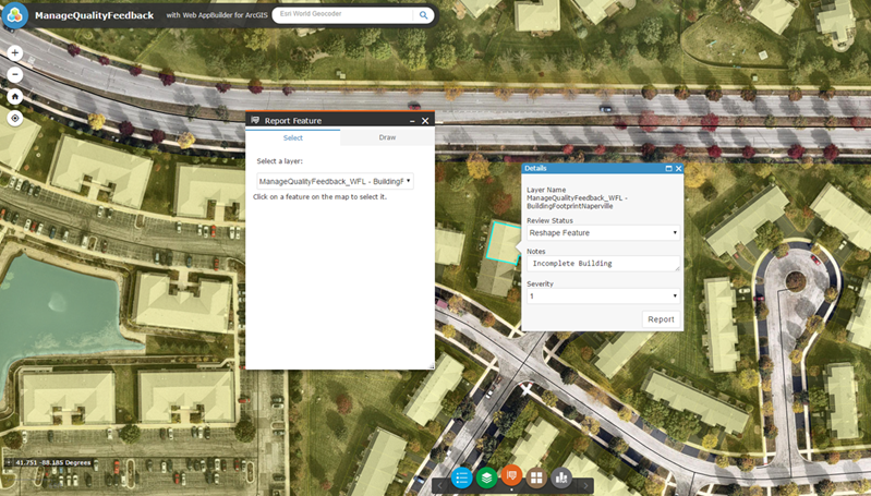 Report Feature widget - Reshape Feature Report Feature widget - Reshape Feature